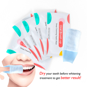 Острые уборки пальцев зубы протрите для отбеливания зубов